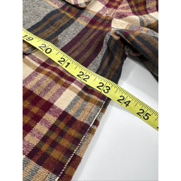 Legendary Whitetails Shirt Mens Large Brown Plaid Flannel Buck Button Up - Picture 6 of 11